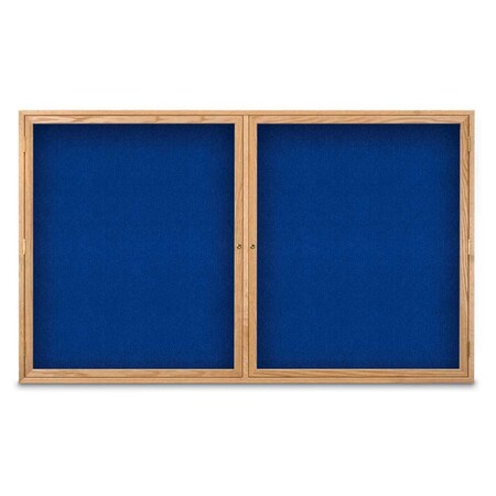 United Visual Products Sliding Door Indoor Enclosed Corkboard, 7 UV9028ACSH-BLACK-DRKSPR